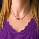 London Blue Topaz Aqua Marine Necklace - 18K Gold and 925 Sterling Silver - Image 2