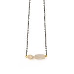London Blue Topaz Aqua Marine Necklace - 18K Gold and 925 Sterling Silver - Image 4