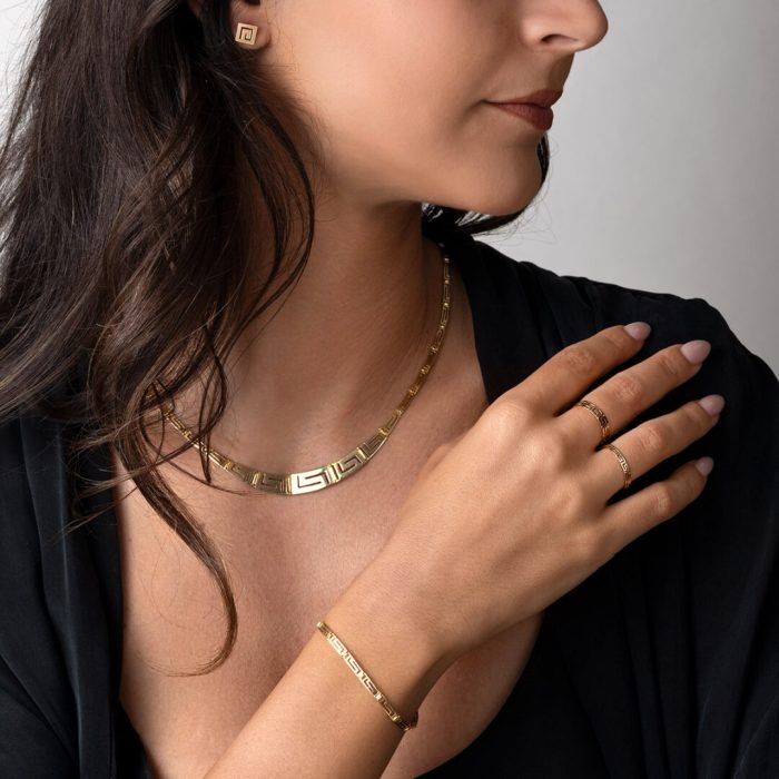 Meander Necklace - 14k Gold - Image 3
