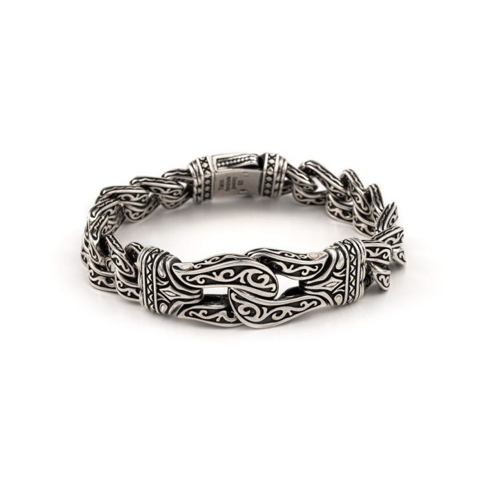 Hercules Knot Link Bracelet Sterling Silver 925 - Yianni Jewelry - Image 1