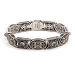 Βυζαντινό Βραχιόλι με Πέτρες Ασήμι 925 - Yianni Jewelry