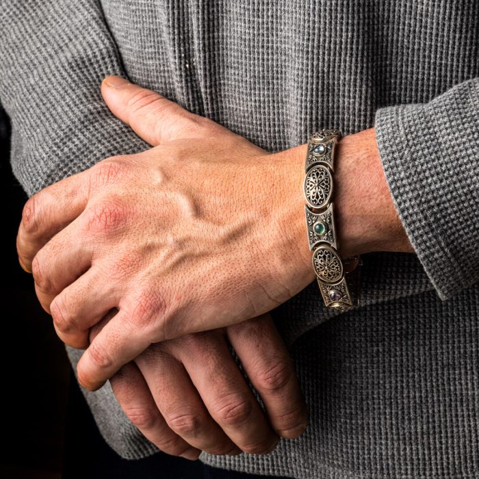 Βυζαντινό Βραχιόλι με Πέτρες Ασήμι 925 - Yianni Jewelry - Image 2