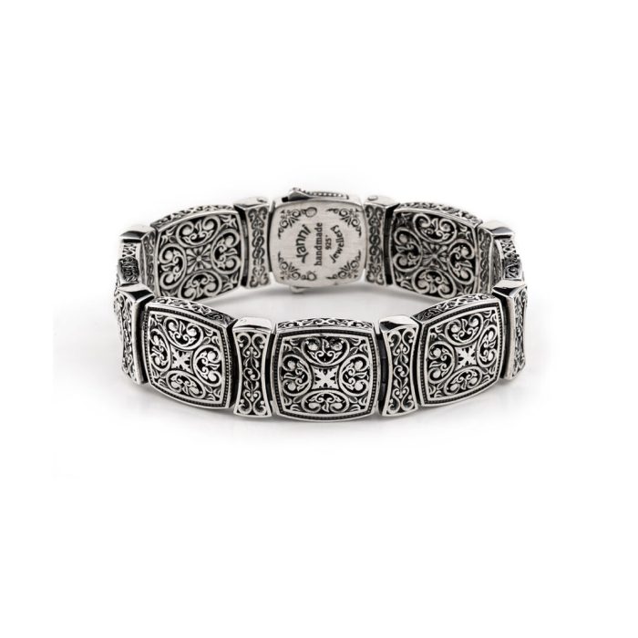 Βυζαντινό Βραχιόλι με Σταυρούς Ασήμι 925 - Yianni Jewelry - Image 1
