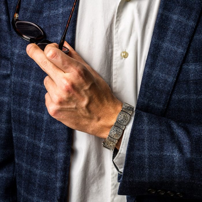 Βυζαντινό Βραχιόλι με Σταυρούς Ασήμι 925 - Yianni Jewelry - Image 2