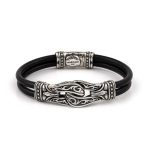 Hercules Leather Bracelet – Sterling Silver Yianni Jewelry