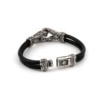 Hercules Leather Bracelet – Sterling Silver Yianni Jewelry - Image 3