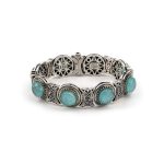 Βυζαντινό Βραχιόλι με Αμαζονίτη Ασήμι 925 - Yianni Jewelry
