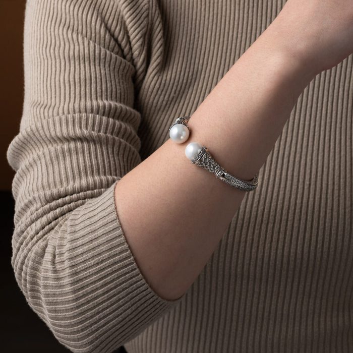 Byzantine Mother of Pearl Bracelet - Sterling Silver - Image 2
