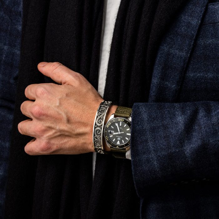Βυζαντινό Βραχιόλι Cuff – Ασήμι 925 Κοσμήματα Yianni - Image 4