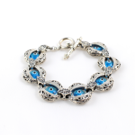 Βυζαντινό Βραχιόλι με Charm Μάτι – Ασήμι 925 Yianni Jewelry