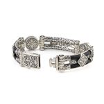 Byzantine Medusa Leather Bracelet – Sterling Silver Yianni Jewelry - Image 2