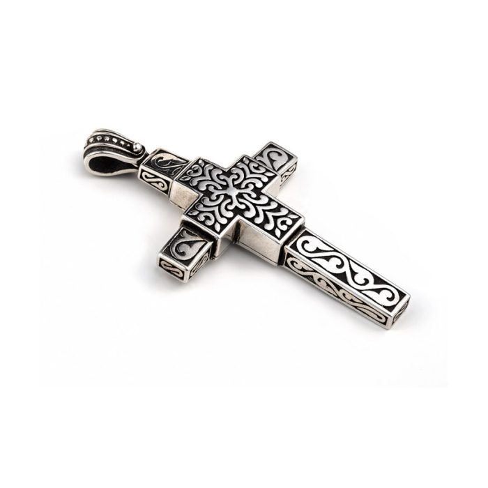 Cross Pendant Valentinian Sterling Silver – Yianni Jewelry - Image 1