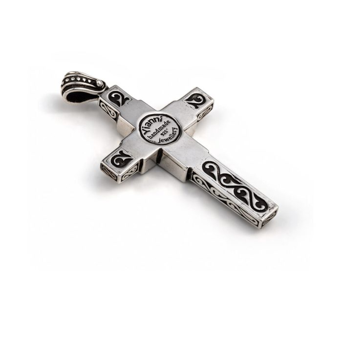 Cross Pendant Valentinian Sterling Silver – Yianni Jewelry - Image 2