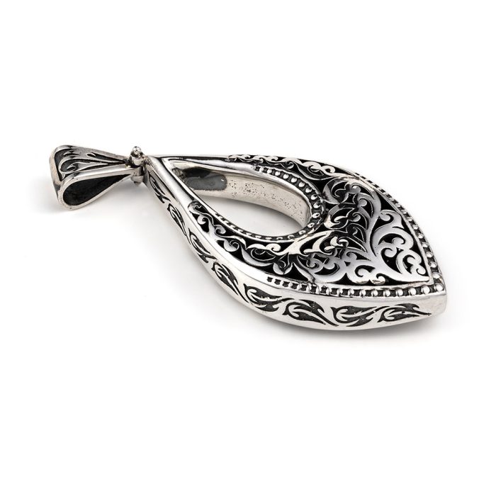 Byzantine Drop Pendant Sterling Silver – Yianni Jewelry - Image 1