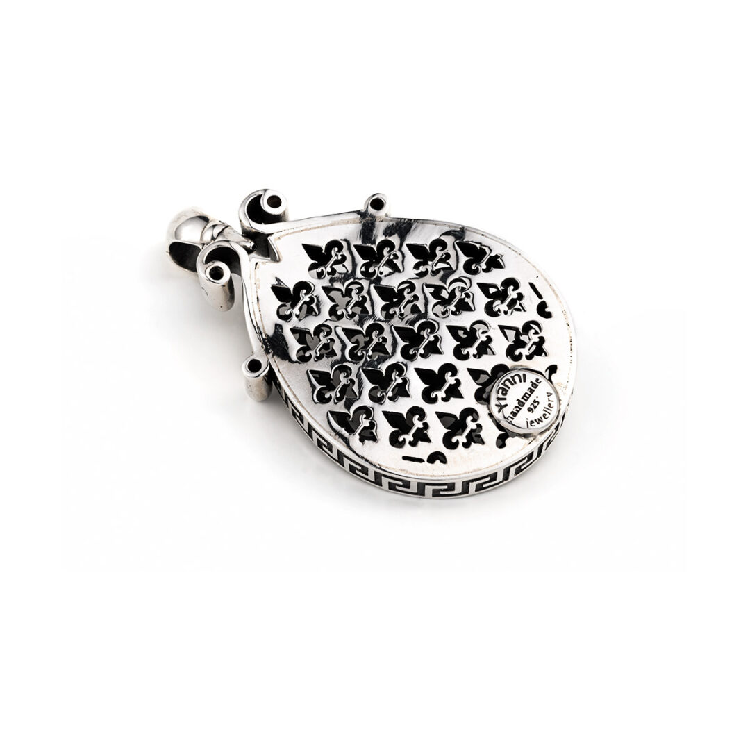 YI-P-02655112b Byzantine Pearl Pendant Ariadne Sterling Silver – Yianni Jewelry - Image 3