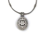 Byzantine Drop Pendant with Lapis Sterling Silver – Yianni Jewelry - Image 2