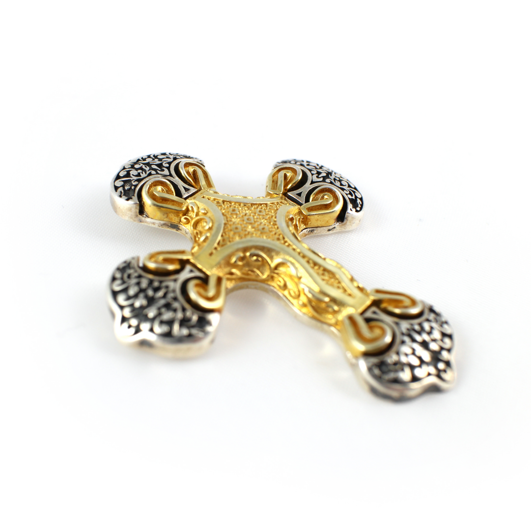 YI-P-1036b Gold Plated Byzantine Cross - Yianni Jewelry - Image 2