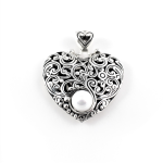 Βυζαντινό Μενταγιόν Καρδιά Ασήμι 925 - Yianni Jewelry