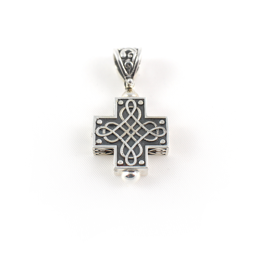 YI-P-1049 Sterling Silver Cross Pendant - Yianni Jewelry - Image 1