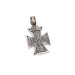 Σταυρός Maltese Patmos από Ασήμι 925 & 18Κ Χρυσό - Image 2
