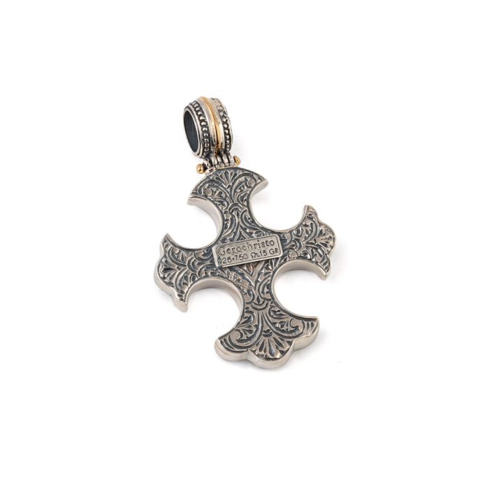Patmos Cross in Sterling Silver with 18K Gold - Image 2