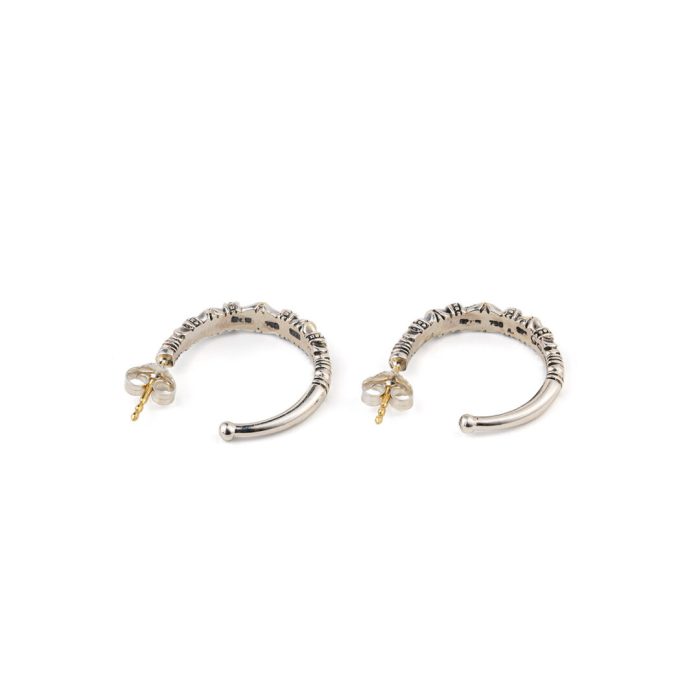 Kassandra Hoops earrings in 18K Gold and Sterling Silver - Image 2