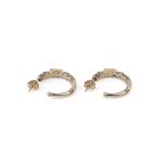 Kassandra Hoops earrings in 18K Gold and Sterling Silver with rubies - Image 2