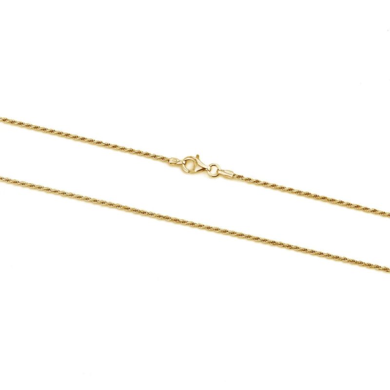 Rope Chain 925 Sterling Silver and Gold Plated