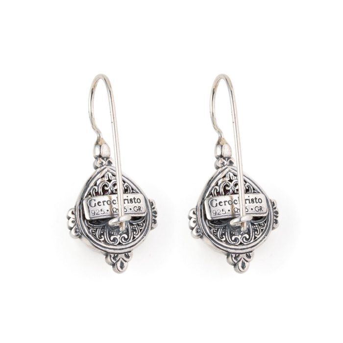 Gerochristo - Semeli Earrings in Sterling Silver with Purple Quartz - Image 2