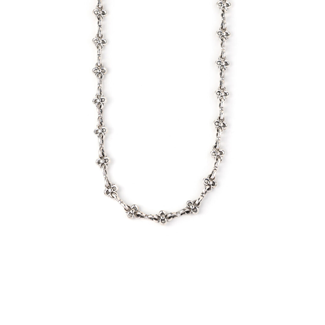 p4106 Gerochristo - Chain with Flowers in Sterling Silver