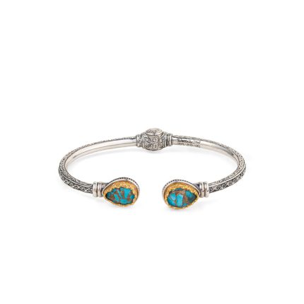 Gerochristo - Βραχιόλι Turquoise Copper από Ασήμι 925
