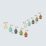 Egg Pendant Necklace with Flowers - Sterling Silver Gold Plated and Enamel - Image 7