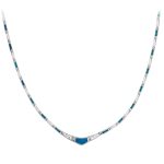 Blue Opal Greek Key Necklace - Sterling Silver - Image 10
