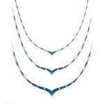 Blue opal v-shaped necklace with Meander - Image 4