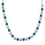 Spiral Necklace - Blue Opal Sterling Silver - Image 5