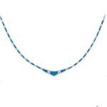 Meander Necklace - Sterling Silver and Blue Opal - Image 10
