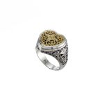Gerochristo - Mediterranean heart Ring in 18K Gold and Sterling Silver - Image 3
