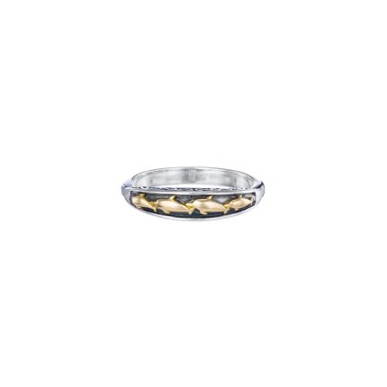 Gerochristo - Dolphins ring in 18K Gold and Sterling Silver