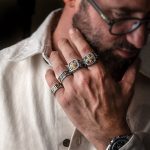 Cross Ring - 14k Solid Gold & Sterling Silver - Image 5