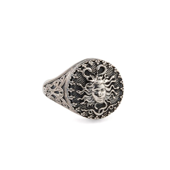 Gerochristo – Medusa Men’s ring in sterling silver