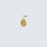 Rosette Flower Egg Pendant Necklace with Enamel - Image 8