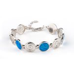 Spiral Bracelet - 925 Sterling Silver with Opal - Image 7
