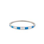 Βραχιόλι Bangle Μαίανδρος με Οpal - Ασήμι 925