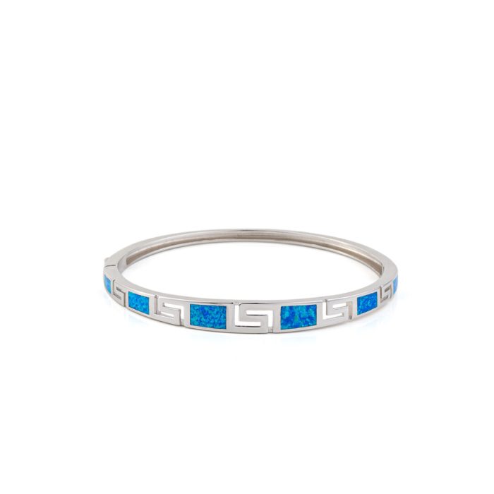 Βραχιόλι Bangle Μαίανδρος με Οpal - Ασήμι 925 - Image 1