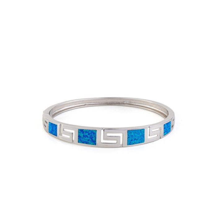 Βραχιόλι Bangle Μαίανδρος με Οpal - Ασήμι 925 - Image 4