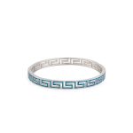 Βραχιόλι Bangle Μαίανδρος με Μπλε Όπαλ - Ασήμι 925