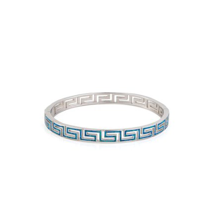 Βραχιόλι Bangle Μαίανδρος με Μπλε Όπαλ - Ασήμι 925