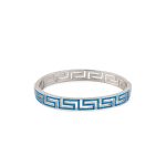 Βραχιόλι Bangle Μαίανδρος με Μπλε Όπαλ - Ασήμι 925 - Image 3
