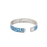 Βραχιόλι Bangle Μαίανδρος με Μπλε Όπαλ - Ασήμι 925 - Image 10