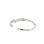 Blue Opal Bangle Bracelet - 925 Sterling Silver - Image 3